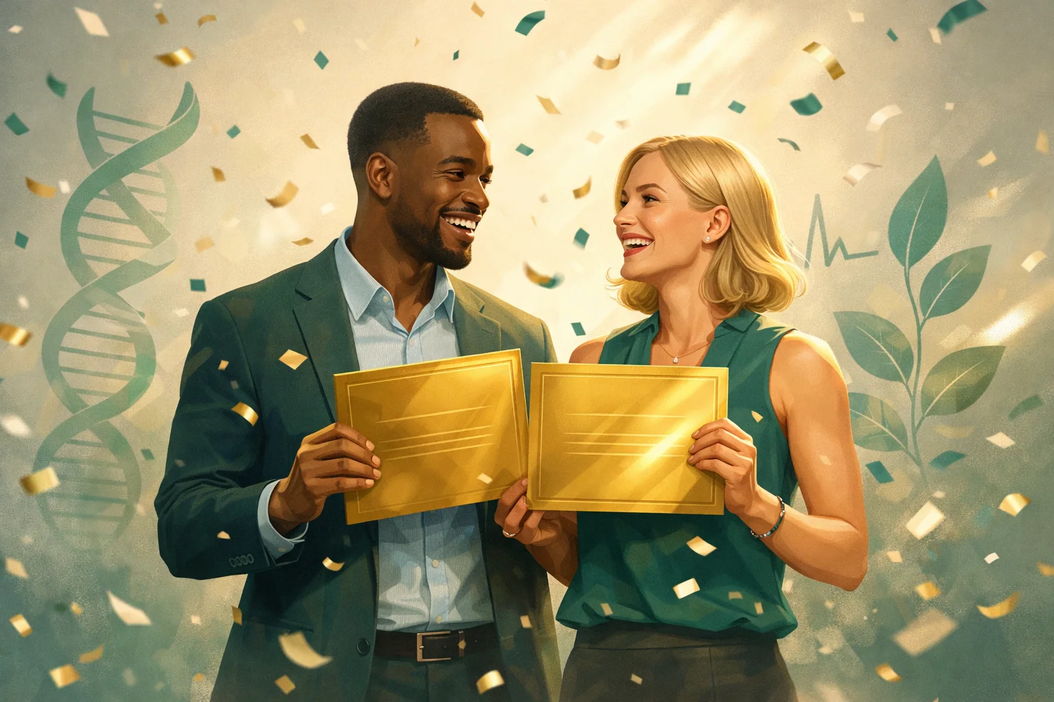 Celebration illustration for course completion